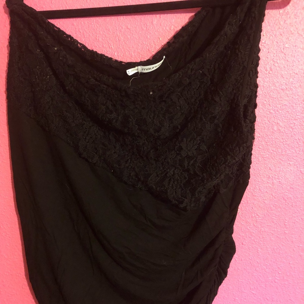 Black lace one shoulder top from Maurice’s - Picture 4 of 5
